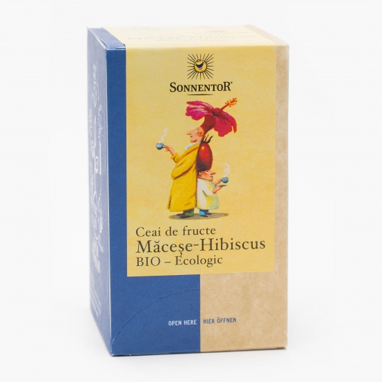 Ceai de fructe măceșe-hibiscus eco 18 plicuri 