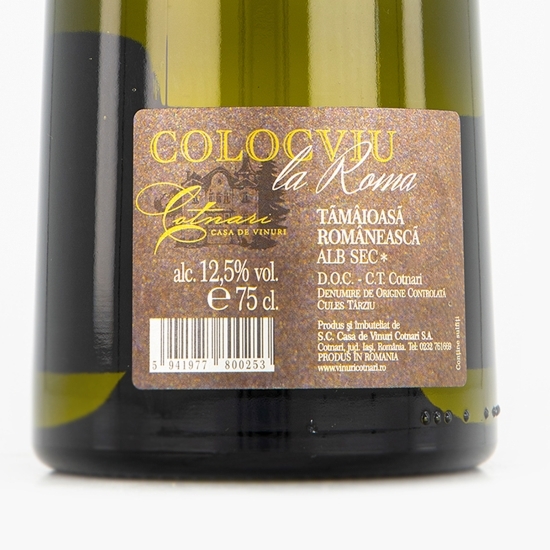 Vin alb sec Tămâioasă Românească, 12.5%, 750ml