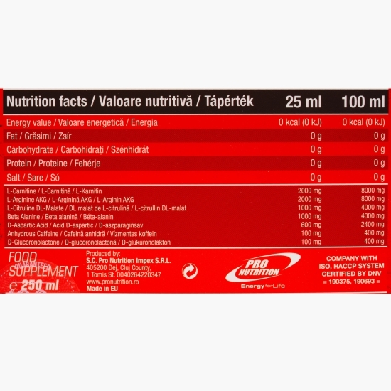 Supliment energizant pre-antrenament Dynamite, cu aromă de fructe de pădure, 10x25ml