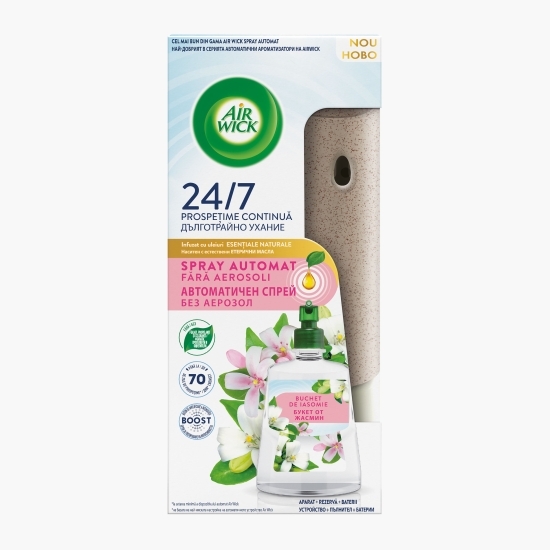 Odorizant de cameră kit spray automat fără aerosoli Buchet de Iasomie 228ml