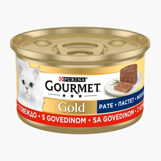 Hrană umedă pentru pisici, mousse, 85g, cu vită 