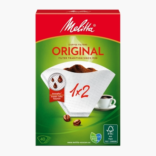 Filtru cafea din hârtie, no.2, 40 buc