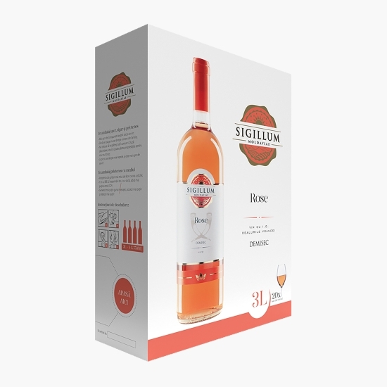 Vin rose demisec, 12%, bag in box 3l