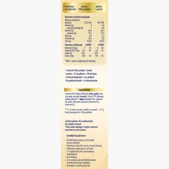 7 cereale cu banane și prune Junior de la +1 an 250g