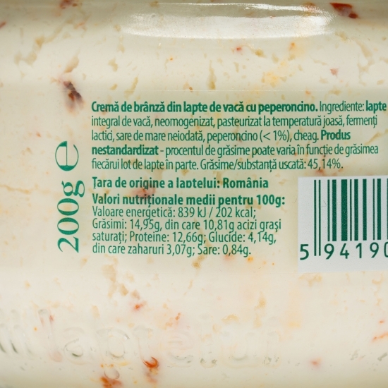 Cremă de brânză cu peperoncino 200g