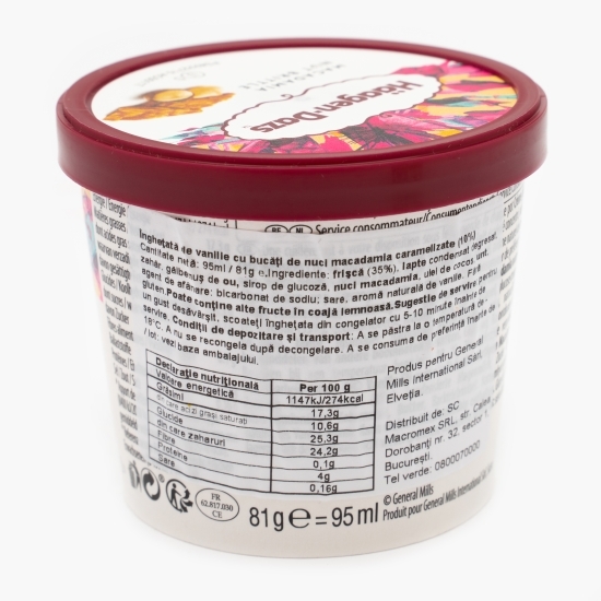 Înghețată de vanilie cu nuci macadamia 81g