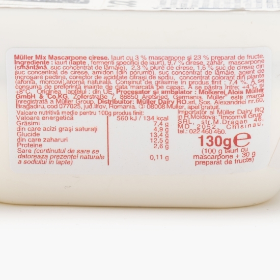 Iaurt mix mascarpone cireșe 130g
