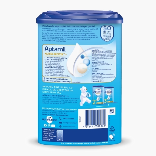 Pachet 3 x Lapte praf NUTRI-BIOTIK 1+, 1-2 ani, Nutricia, 800g