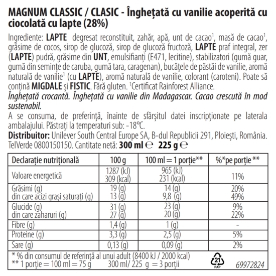 Înghețată Classic 3x100ml