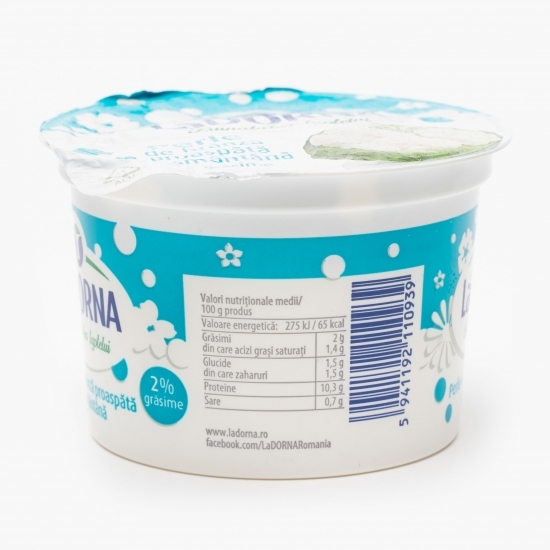 Perle de brânză proaspătă cu smântână 2% grăsime 180g