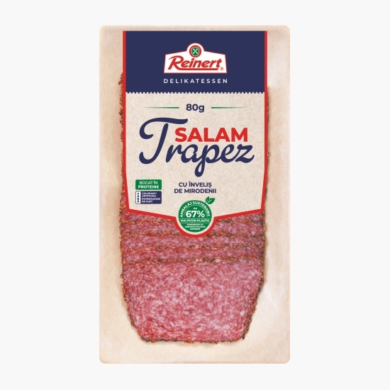 Salam Trapez cu înveliș de mirodenii, feliat 80g