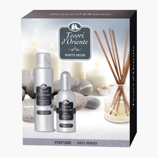 Set cadou Mosc Alb (apă de toaletă 100ml + deodorant spray de corp 150ml)
