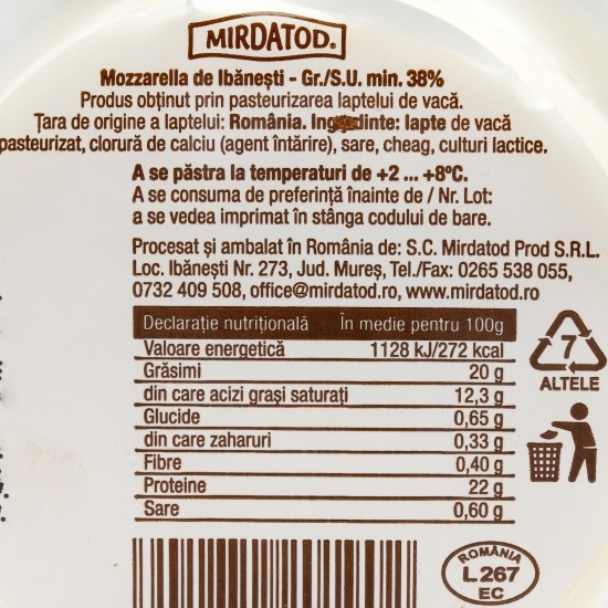 Mozzarella de Ibănești 180g