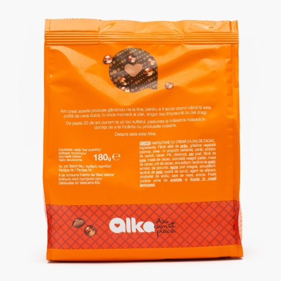 Napolitane cu cremă de cacao 180g