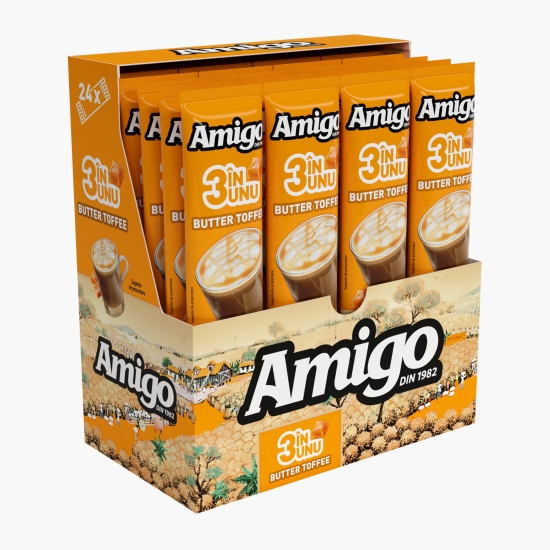 3 în 1 Butter Toffee plicuri, 24x13g, mix de cafea instant