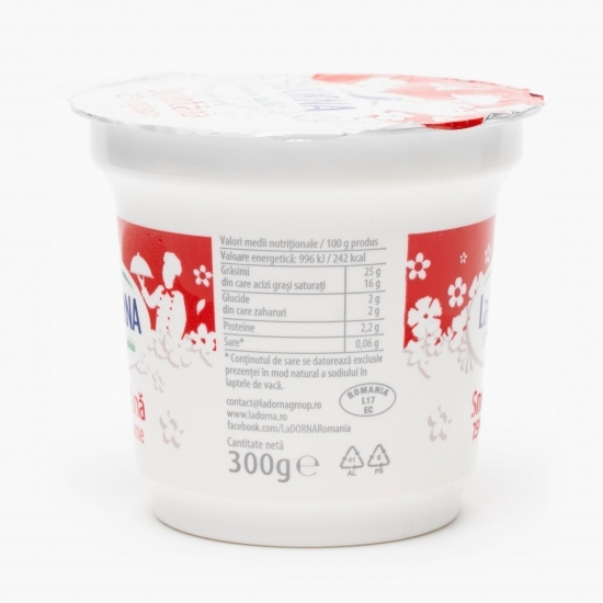 Smântână fermentată 25% grăsime 300g