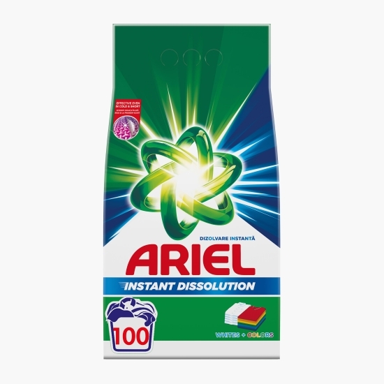 Detergent de rufe pudră Whites+Colors, 100 spălări, 7.5kg