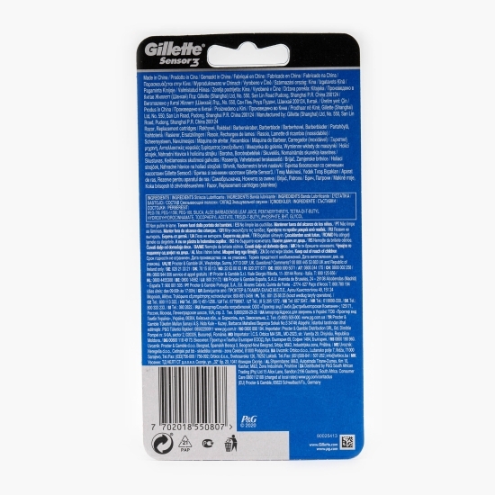 Aparat de ras Sensor3 cu 3 lame, mâner + 6 rezerve