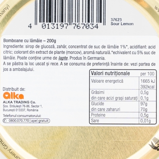 Bomboane cu lămâie 200g