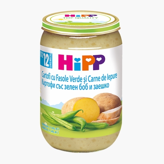Meniu iepure cu cartofi și fasole verde +12 luni, 220g