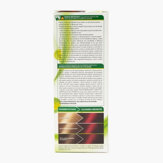 Vopsea permanentă pentru păr Natura 6.45 roșu rubin 100ml