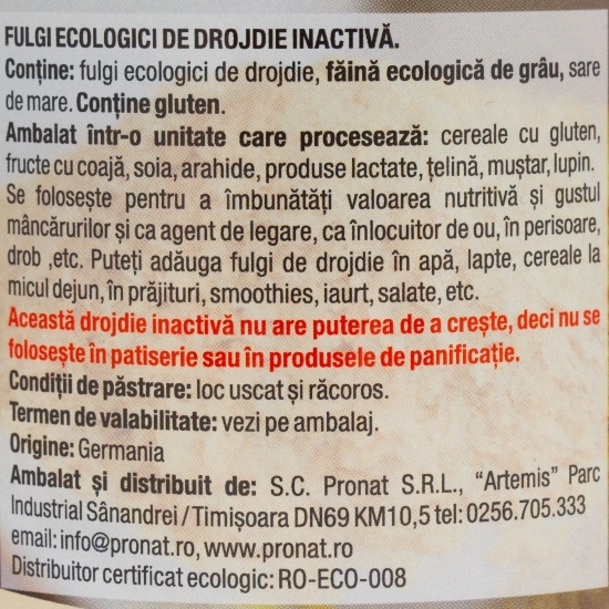 Fulgi din drojdie inactivă eco 150g
