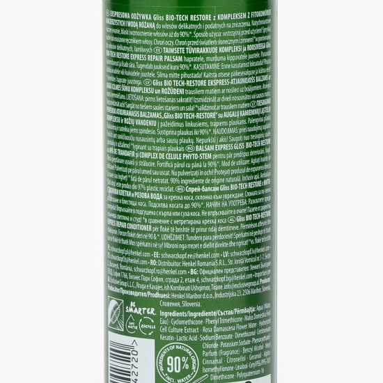 Balsam tratament spray pentru păr predispus la deteriorare și fragil Bio-Tech Restore 200ml