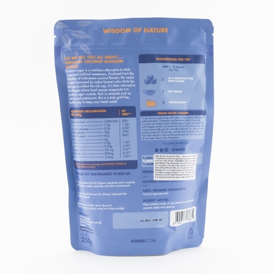 Zahăr din flori de cocos eco 250g