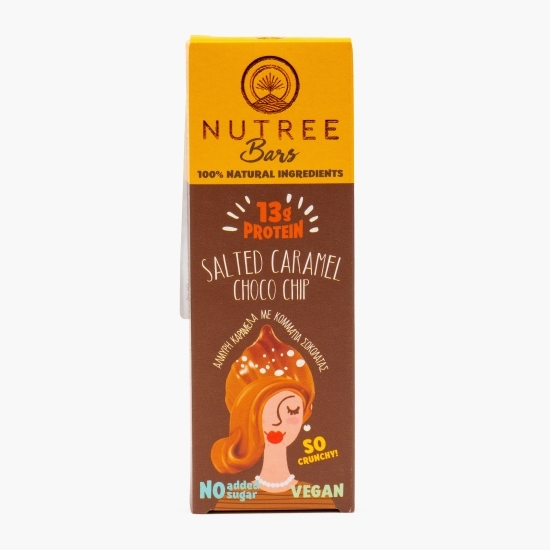 Baton proteic din curmale Salted Caramel Choco Chip, fără gluten, vegan, 50g