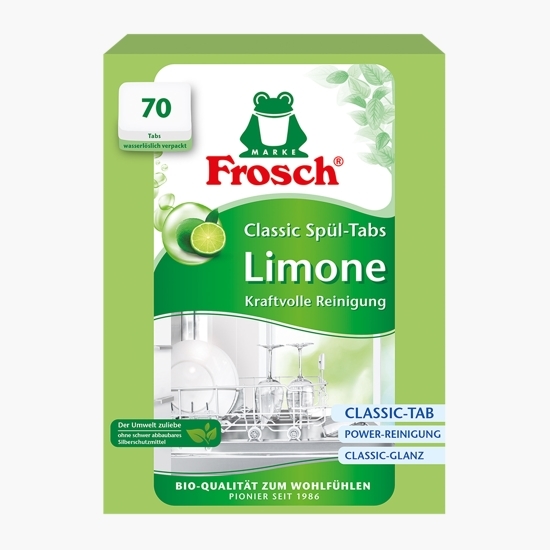 Detergent tablete pentru mașina de spălat vase, aromă de lime, 70 buc