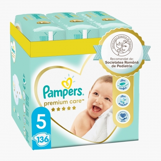 Scutece Premium Care XXL Box mărimea 5, 11-16kg, 136 buc
