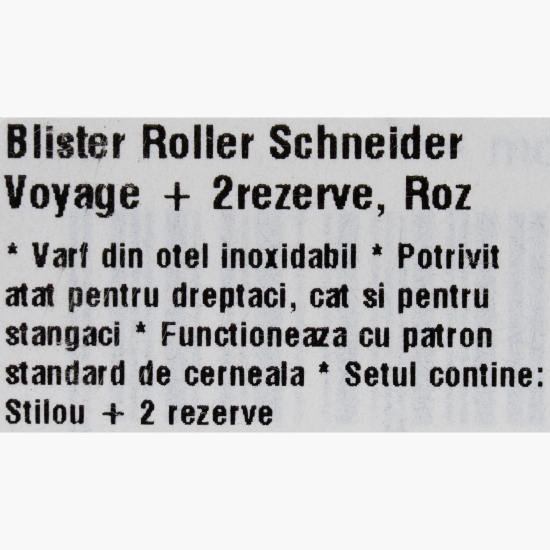 Roller Voyage roz + 2 rezerve cerneală