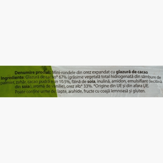 Mini-rondele din orez cu glazură de cacao 24g