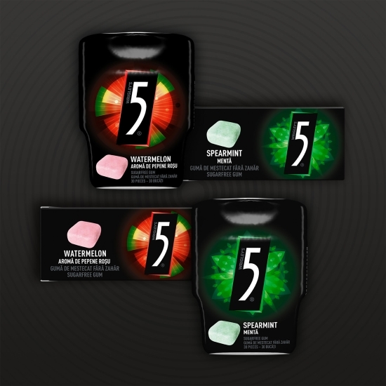 Gumă de mestecat fără zahăr cu îndulcitori și aromă de pepene roșu 61.8g