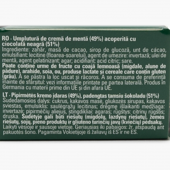 Ciocolată porționată cu cremă de mentă 300g
