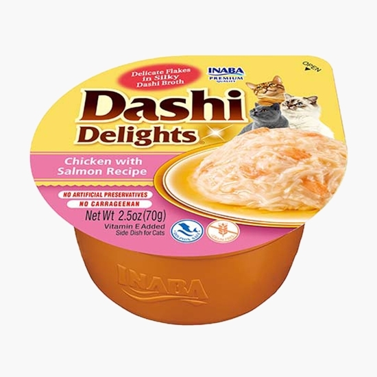 Hrană umedă pentru pisici, cu pui și somon, 70g 