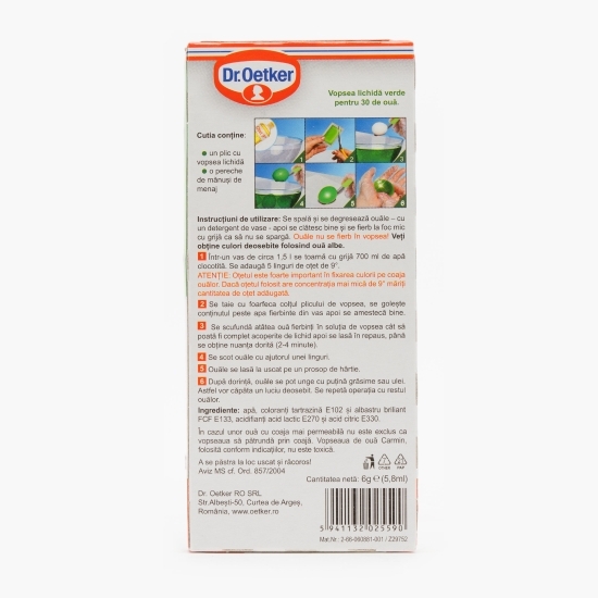 Vopsea verde 30 ouă, 6ml
