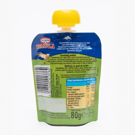 Budincă cu gust de vanilie Paula Go! 80g