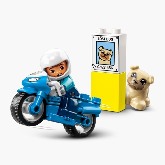 Motocicletă de poliție, 10967 Duplo, +2 ani
