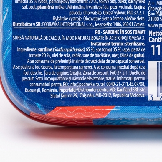 Sardine în sos de roșii 115g