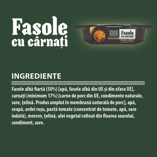 Fasole cu cârnați 400g