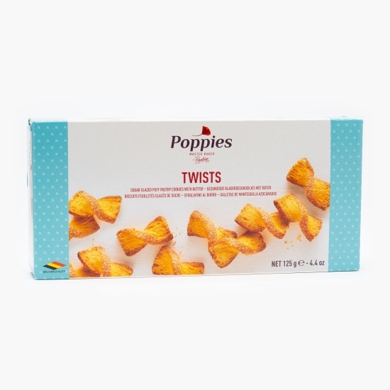 Prăjituri din foietaj cu unt, glazurate cu zahăr Twist 125g