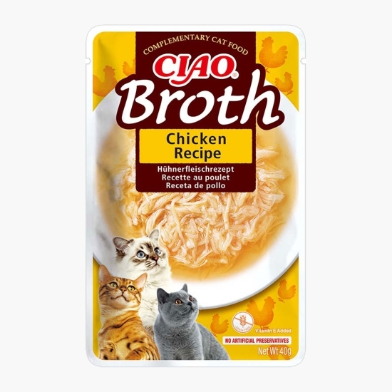 Hrană umedă pentru pisici Ciao Broth, cu pui 40g