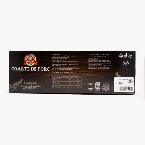 Coaste de porc gătite lent 650g