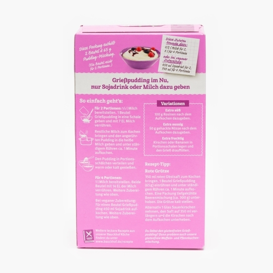 Preparat pentru budincă de griș, fără gluten, eco 2x65g