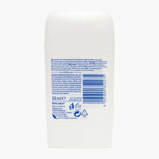Deodorant stick Black & White Invisible Clear 50ml