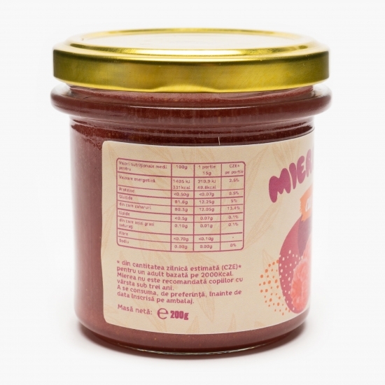 Miere cremă polifloră cu zmeură 200g