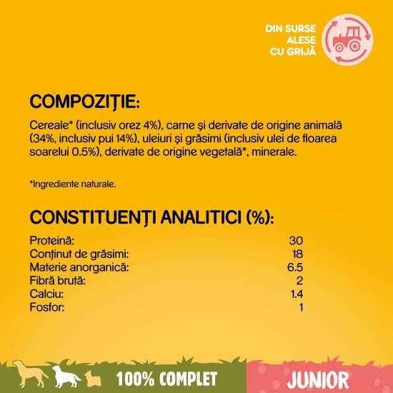 Hrană uscată pentru câini juniori, 1.4kg, Vital Protection cu pui și orez