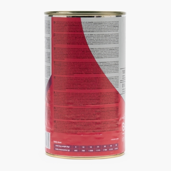 Hrană umedă pentru câini adulți, cu vită în aspic, 1240g 