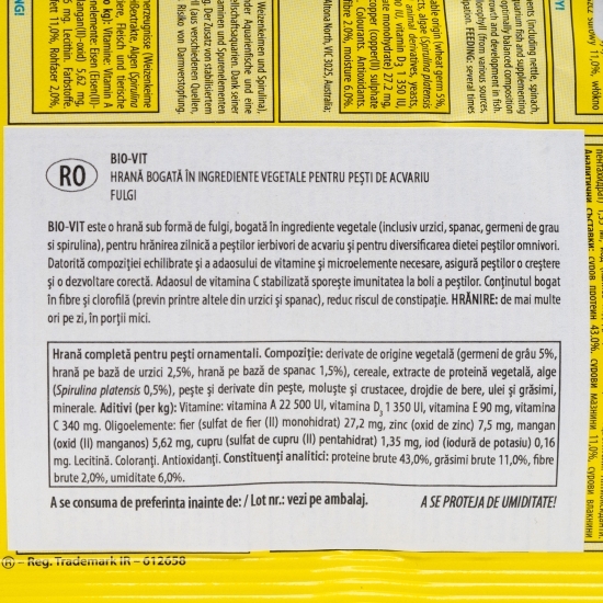 Hrană fulgi pentru pești 12g